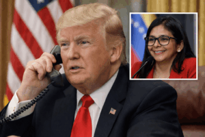 Trump elogia presidente interina da Venezuela